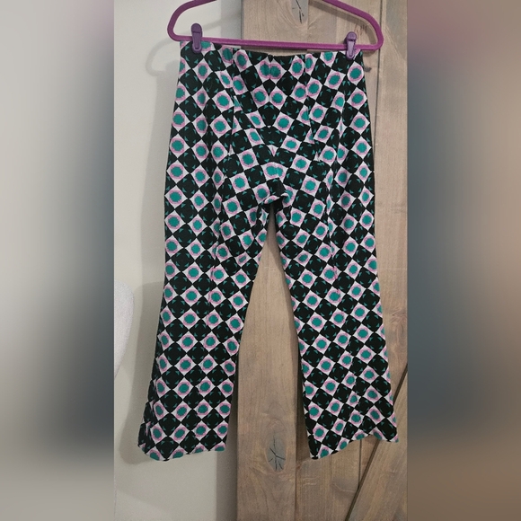 Anthropologie MAEVE The Margot Kick-Flare Cropped Pants In Geo Print. XS - Picture 6 of 14